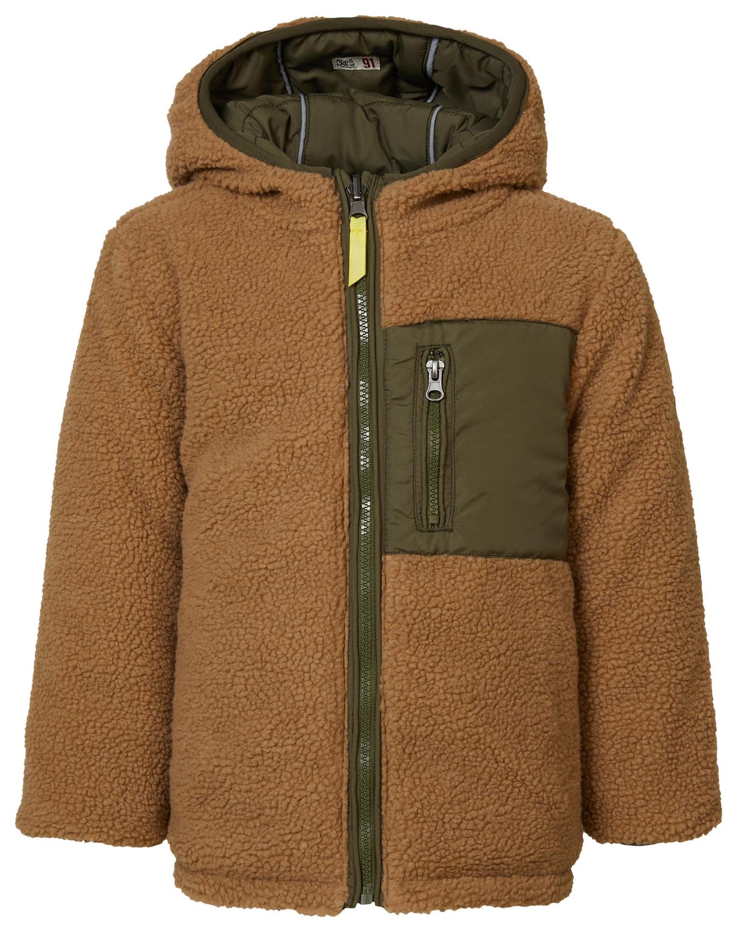 KIDS Wendejacke Teddy Olive/Chipmunk