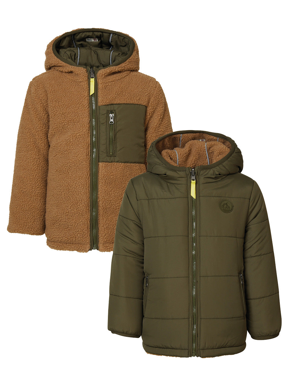 KIDS Wendejacke Teddy Olive/Chipmunk