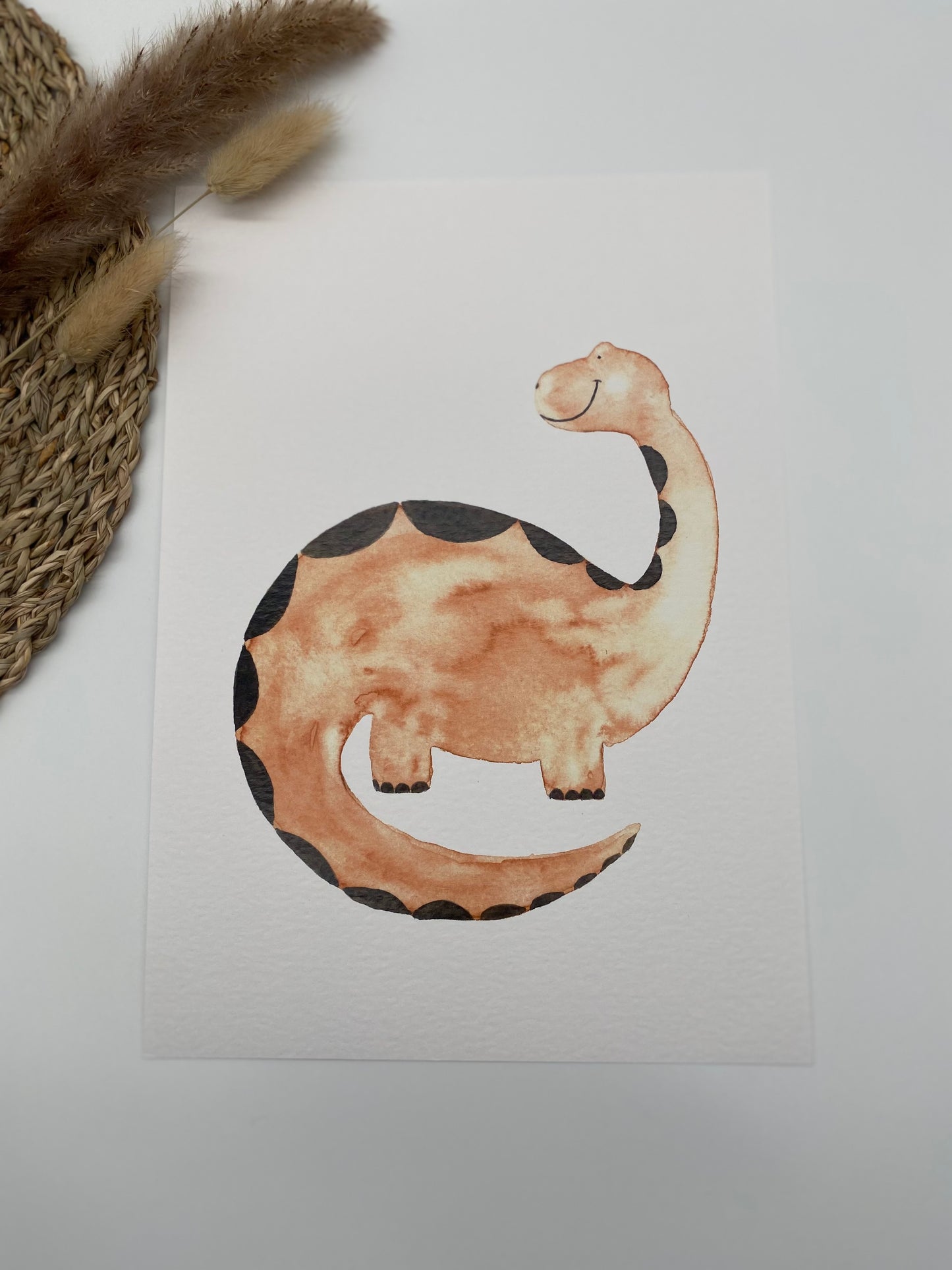 A4 Kunstdruck Dino rot